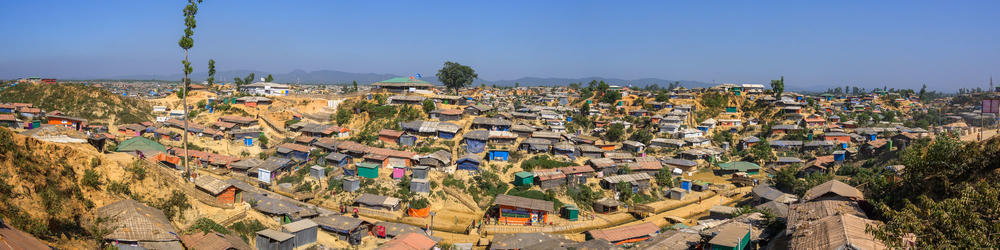 Panoramabild von Flüchtlingslager in Bangladesch