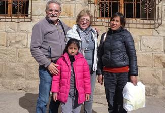 Abschiedsfoto mit dem Patenkind