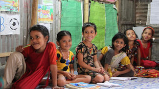 Kinder in einem World Vision-Bildungszentrum