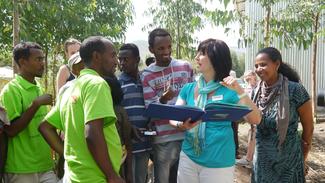 Patin Sabine Janzen bei der Patengruppenreise in Äthiopien