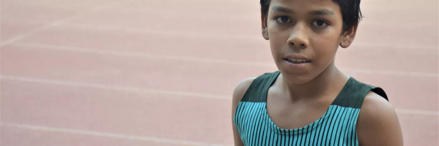 Unser Patenkind Ankit will ein professioneller Läufer werden