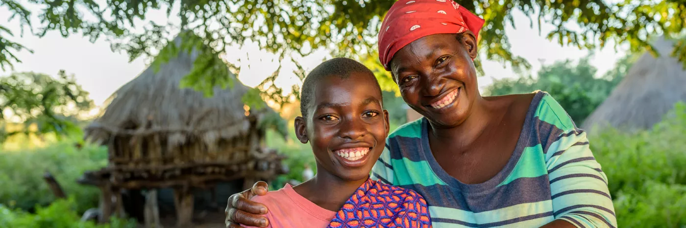 Mutter Esnart mit ihrem Kind