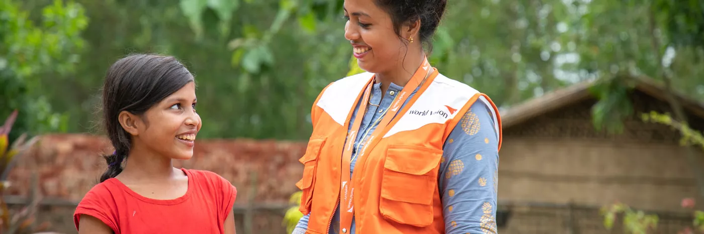 Shushanna Shampa Kundu ist bei World Vision für den Schutz von geflüchteten Rohingya-Kindern vor Gewalt und Ausbeutung zuständig