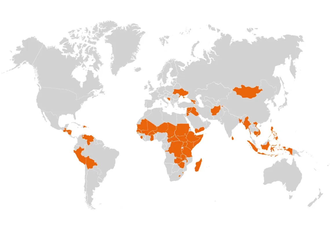 World Vision Projektländer