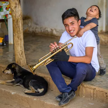 Patenkind Ever in Honduras mit seinem Neffen