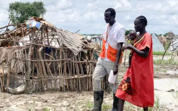 Menschen nach Flut in Südsudan
