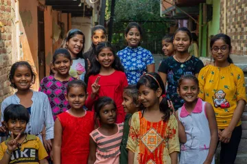 Kindergruppe in Indien