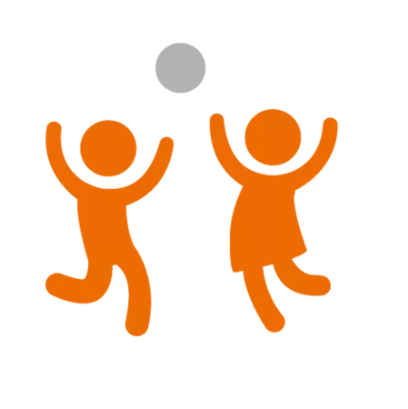 Icon Indirekte Wirkung spielende Kinder