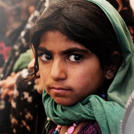 Mädchen auf der Flucht