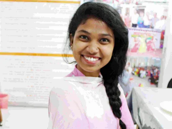 Meghla engagiert sich mit World Vision für ein Ende von Kinderheirat.