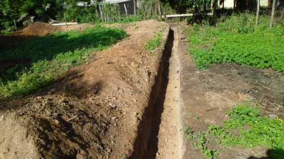 Aushub für das Fundament