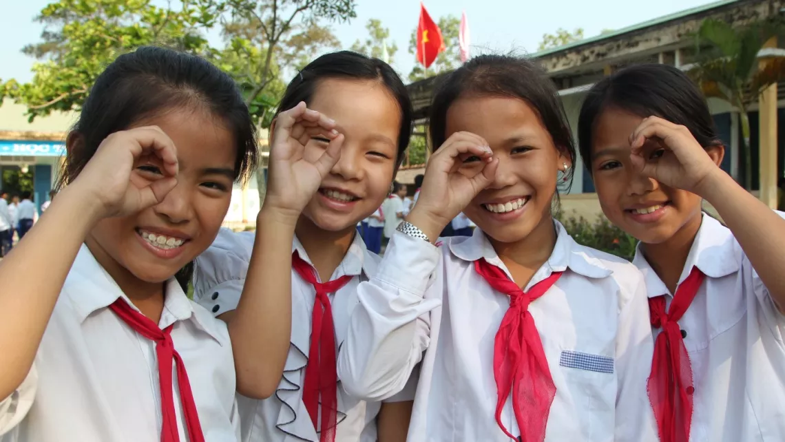 Schüler in Vietnam