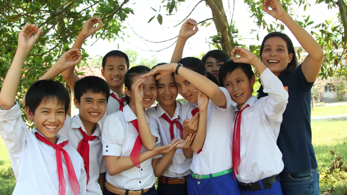 Schüler in Vietnanm