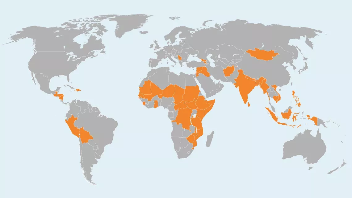 Karte der Projektländer
