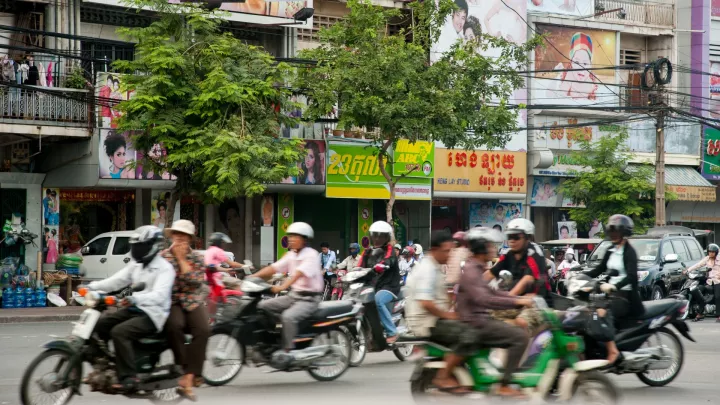 Straßenszene in Phnom Penh.