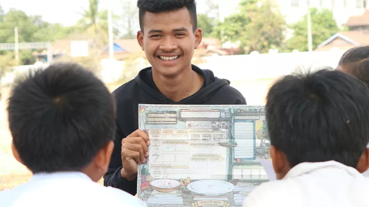 Jugendliche bei einem Kinderrechte-Workshop