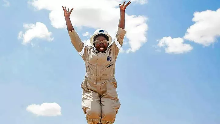 Pauline bei ihrem Praktikum