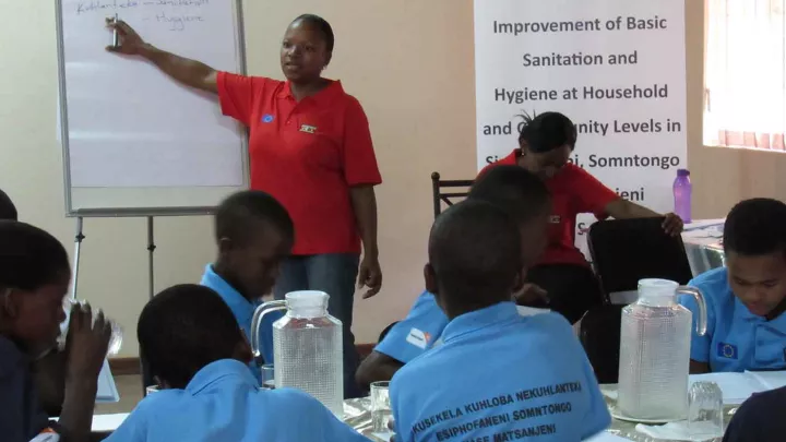 World Vision Maßnahme Schulung in Hygiene