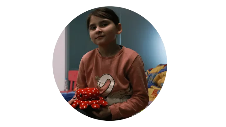 geflüchtetes Mädchen aus der Ukraine