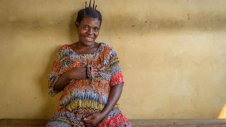 Schangere Frau, sichere Schwangerschaft