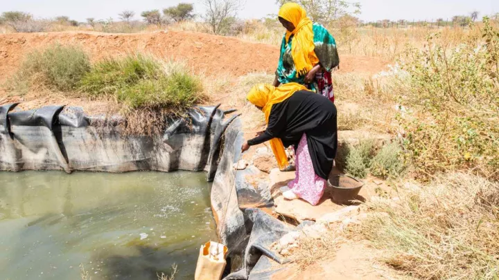 Damm, um Wasser zu speichern in Somalia