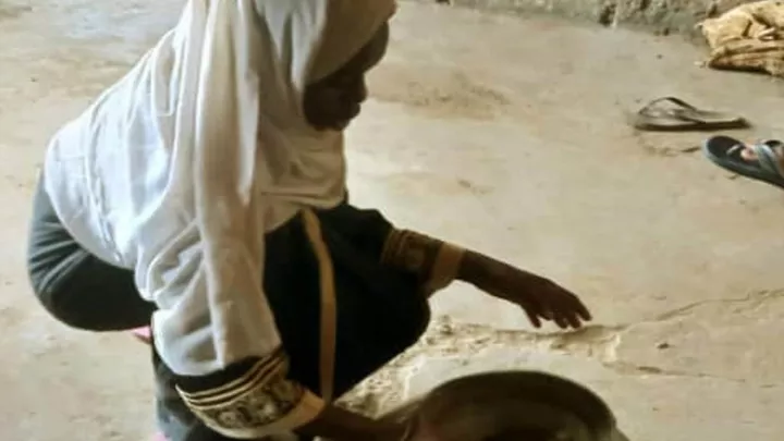 Geflüchtetes Mädchen aus dem Sudan