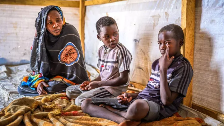 Kind im Krieg verwundet