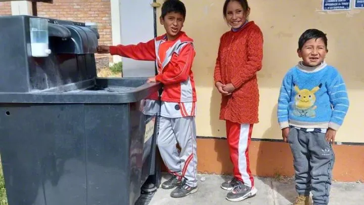 Händewaschen in Peru