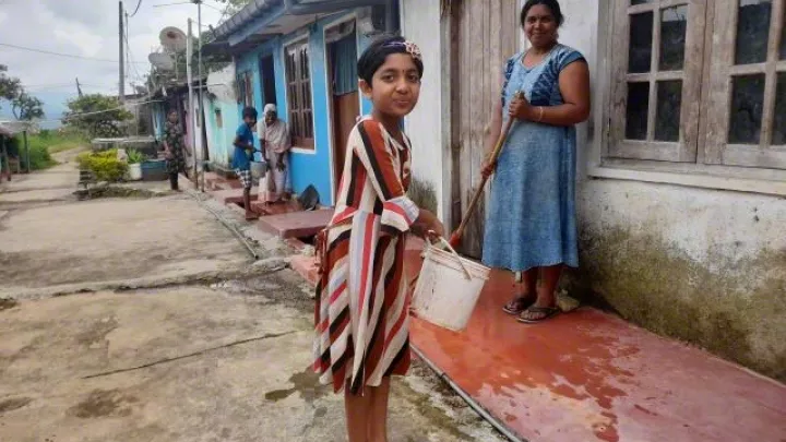 Bau von Rampen gegen den Regen