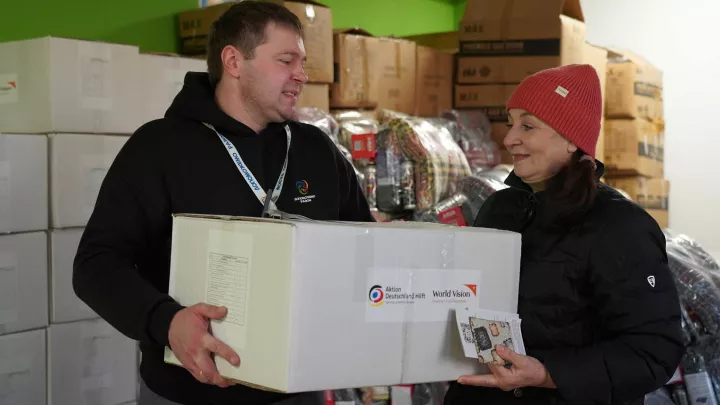 Sachleistungen für den Winter in der Ukraine