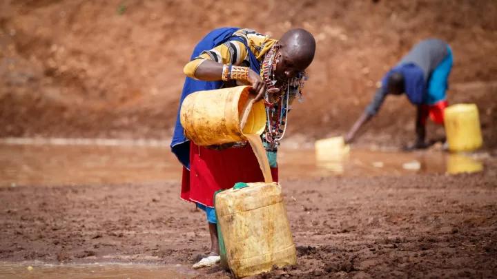 Frau arbeitet auf Feld
