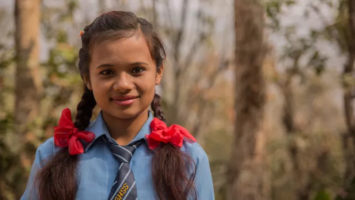 Sinram ist eines von 230.000 Kindern, die  World Vision nach dem Erdbeben unterstützt hat