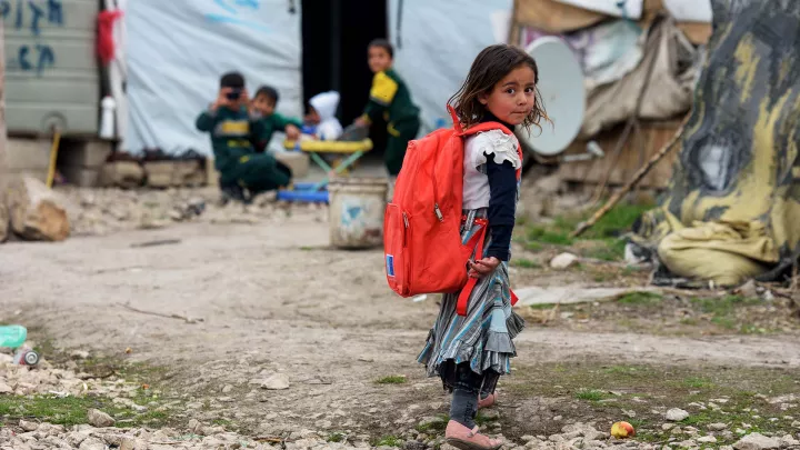 Syrisches Mädchen im Flüchtlingslager