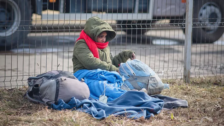 Ukraine an der Grenze Rumänien