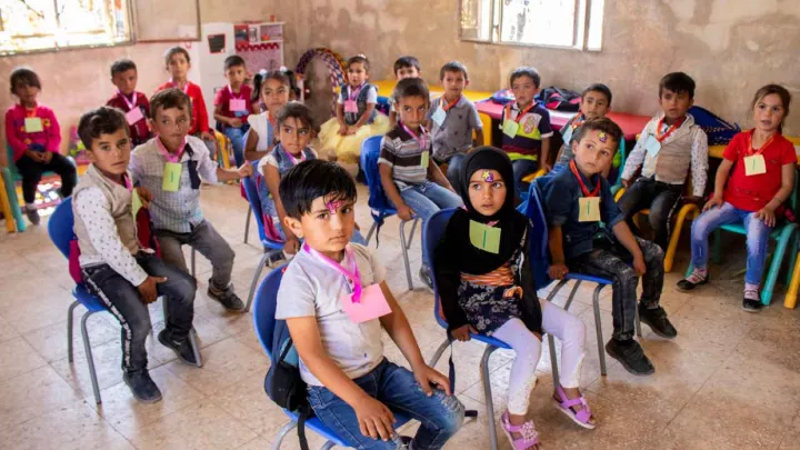 Kindergruppe Aktivität zur Stärkung der mentalen Gesundheit