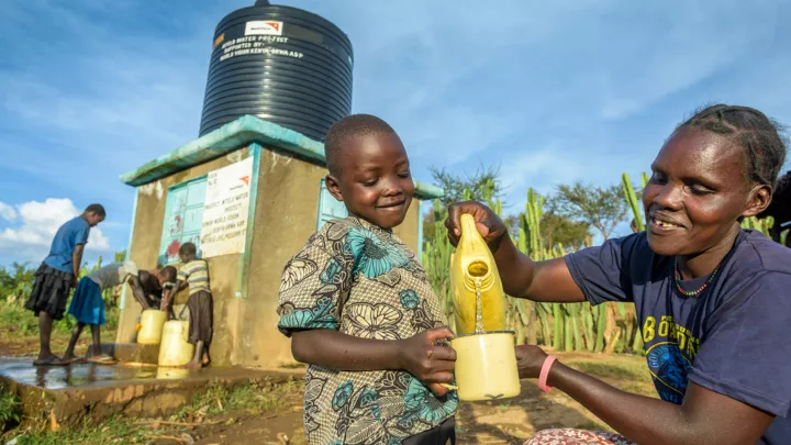 Wasserkiosk in Kenia