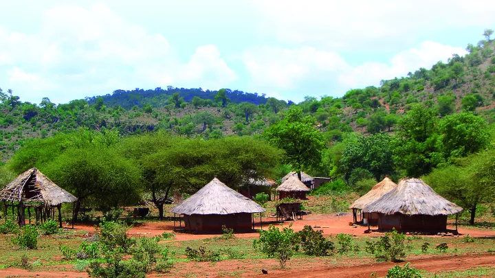 Das Dorf Chipinge in Simbabwe