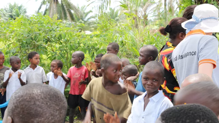 Kinder in einem World Vision Kinderschutz-Zentrum im Kongo.