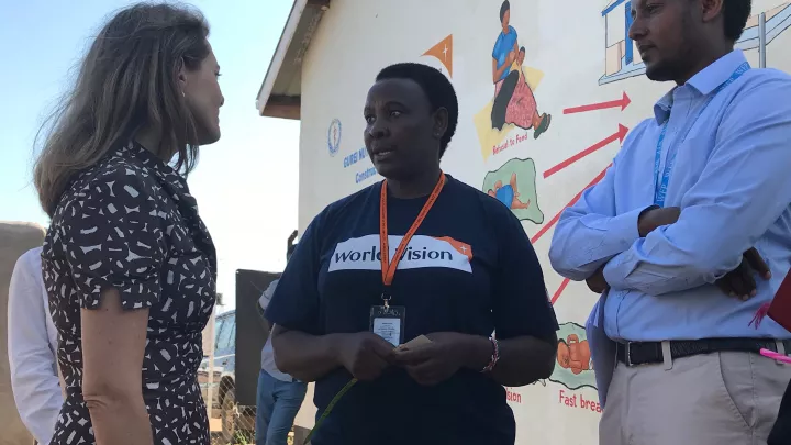 Prinzessin Sarah Zeid besucht eine Ernährungsstation im Südsudan