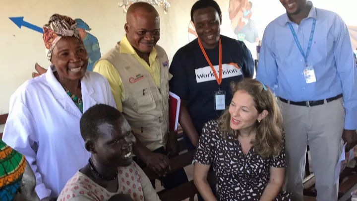 Prinzessin Sarah Zeid besucht eine Ernährungsstation im Südsudan