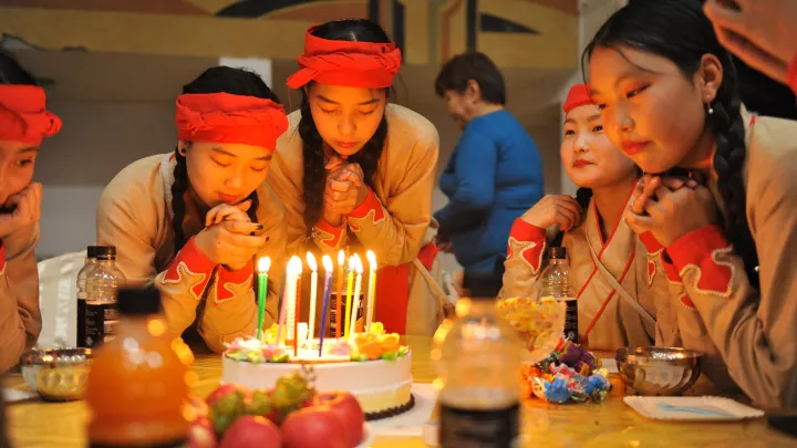 Mädchen in der Mongolei