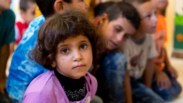 weinendes syrisches Mädchen