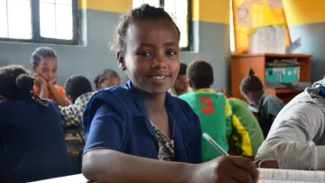 Schülerin in Äthiopien