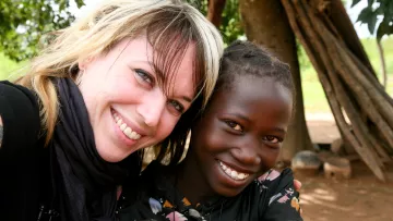 Ein Besuch beim patenkind 