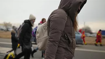 Kinder auf der Flucht vor dem Konflikt in der Ukraine