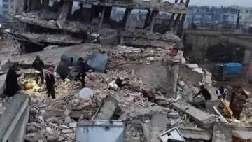 Zerstörtes Haus in Syrien