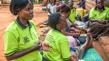 Gesundheitsarbeiterinnen bei einer Schulung