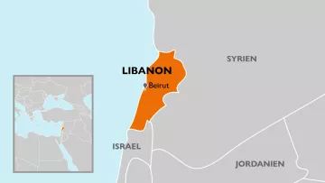Landkarte Libanon Beirut