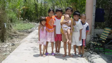 Gruppenfoto von Kindern im Projekt