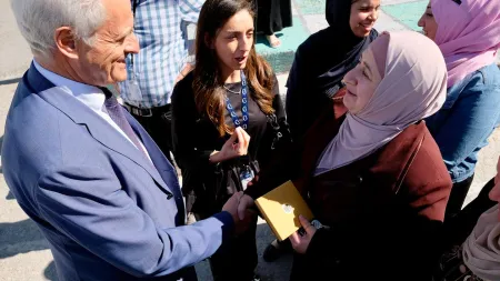 Mitarbeiter des BMZ besucht ein Projekt in Jordanien